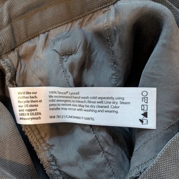 Eileen Fisher gray wide leg cropped pants gray sz XL - Picture 7 of 7